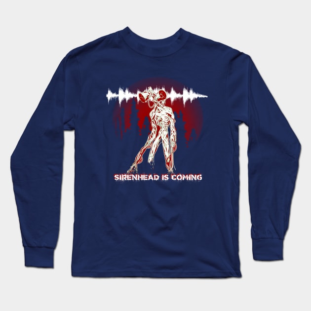 Sirenhead Creepy Creature Siren Head Creepypasta Horror Halloween Meme Long Sleeve T-Shirt by Bezra